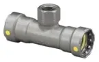Viega #25451 1-1/2in x 1-1/2in x 1-1/4in MegaPressG Carbon Steel Tee PxPxFPT