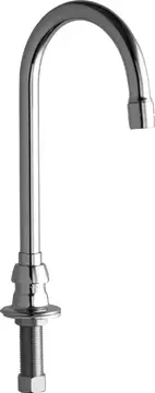 Chicago Faucets #626-CP Chrome Deck-Mount Fitting with GN2 Rigid/Swing Gooseneck Spout