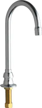 Chicago Faucets #626-E3CP Chrome Deck-Mount Fitting with GN2 Rigid/Swing Gooseneck Spout