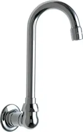Chicago Faucets #629-E3CP Chrome Wall-Mount Fitting with GN1 Rigid/Swing Gooseneck Spout