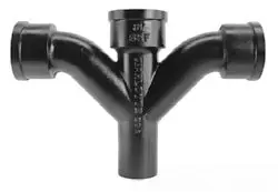 Charlotte Pipe #SV-35F 3in SV Soil Double Combination Wye & Eighth Bend
