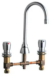Chicago Faucets #786-E3665CP Chrome 2-Handle 8CC Concealed Lavatory Metering Sink Faucet