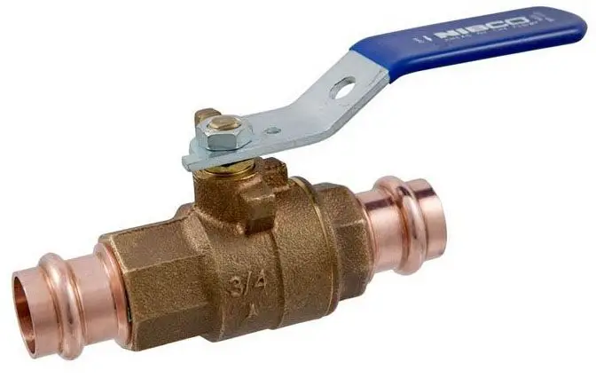 NIBCO #PC585-70 1-1/4in Bronze Press Ball Valve 250# Full Port - PxP