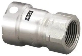 Viega #95270 1in 304 Stainless MegaPress Adapter P x FPT