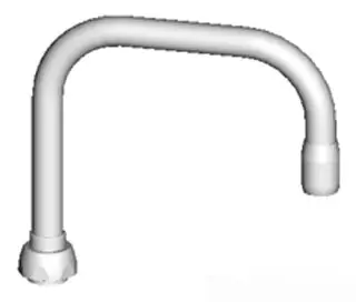 Chicago Faucets #DB6AE3JKABCP 6-1/4in Rigid/Swing Double-Bend Spout