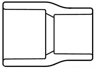 Spears #829-420 4" x 2" PVC Sch 80 SxS Reducing Coupling