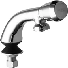 Chicago Faucets #807-665PSHCP Chrome 1-Handle Deck-Mount Metering Lavatory Faucet with 4-1/8" Integral Spout
