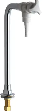 Chicago Faucets #828-CP Chrome 1-Handle Deck-Mount Pure Water Fitting with Serrated Hose Nozzle
