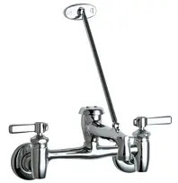 Chicago Faucets #897-RCF Rough 2-Handle Wall-Mount Service Sink Faucet - Adjustable 7-5/8" - 8-3/8" Centers