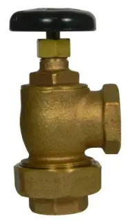 McDonald #4420-063 1-1/4" Bronze Convector Steam Angle Radiator Valve - FNPT Union x FNPT