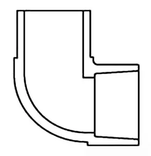 Spears #809-040C 4in CPVC Sch 80 90° Elbow Spigot x Socket