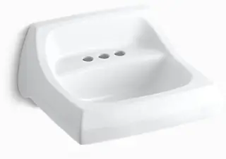Kohler #2005-0 4" Kingston Wall-Mount Bathroom Sink - White