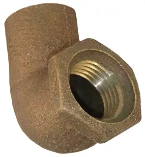 Elkhart #4707-3 1" x 1/2" Lead Free Copper 90° Reducing Female Adapter Elbow - CxF