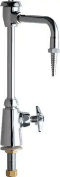 Chicago Faucets #928-317CP Chrome 1-Handle Deck-Mount Laboratory Faucet with GN2BVB Rigid/Swing Vacuum Breaker