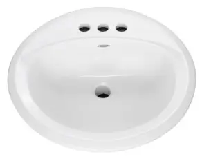 American Standard #0491019.020 19-1/8in Rondalyn White Vitreous China Countertop Sink 4in Centers