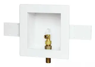 Oatey #39152 6in Square Ice Maker Outlet Box 1/4 Turn Copper Hammer Low Lead