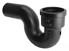 Charlotte Pipe #SV-198 2in Cast Iron P-Trap with 1/2in Heel Tap
