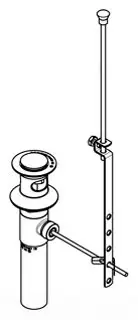 Chicago Faucet #1222-KJKCP 2-1/8in Diameter Pop-Up Drain