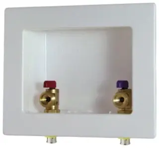 Viega #97001 1/2in PEX Press Washing Machine Outlet Box Lead-Free with Two Valves