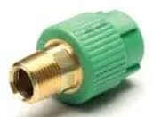 Aquatherm #0621321 2in x 1-1/2in PP-R to Brass Male NPT Transition Adapter Hex