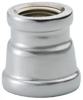 Merit Brass #C112-0806 1/2in x 3/8in Chrome Plated Brass Coupling
