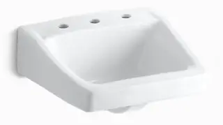 Kohler #1724-0 19-1/4in x 17-1/4in White Chesapeake Wall-Mount Lavatory Sink