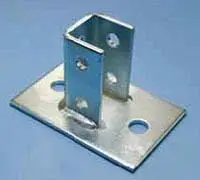 Erico #P090000EG 6in Post Base for A Channel - Electro-Zinc Plated