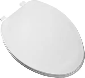 Church Seats #170-000 White Residential Closed Front Plastic Seat with Cover
