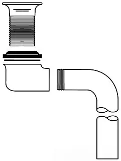 McGuire #PRODRAINWC 1-1/4" Offset Lavatory Grid Drain Less Overflow