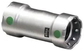 Viega #90320 1in MegaPress Coupling No Stop 316 Stainless Steel - Press
