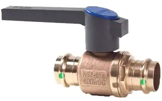 Viega #19693 1-1/4in Bronze Ball Valve ProPress C x C - Plastic Handle