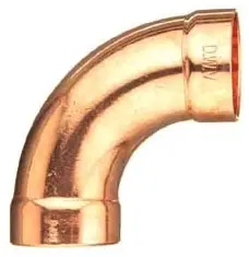 Elkhart #307-LT 2in Copper Long Radius 90° Elbow CxC DWV