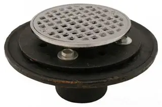 Jones Stephens #D60205 2" No Hub 4" Chrome Plated Cast Round Strainer