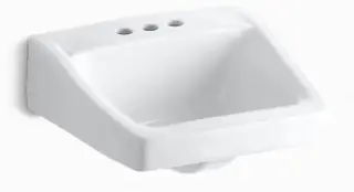 Kohler #1728-0 19-1/4in x 17-1/4in White Chesapeake Wall-Mount Lavatory Sink