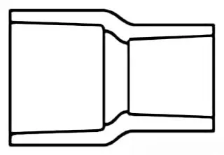 Spears #429-532 6x4 PVC Schedule 40 Reducing Coupling SxS