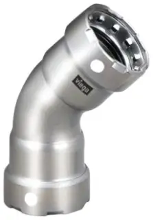 Viega #95060 3/4in MegaPress 45° Elbow 304 Stainless Steel - Press
