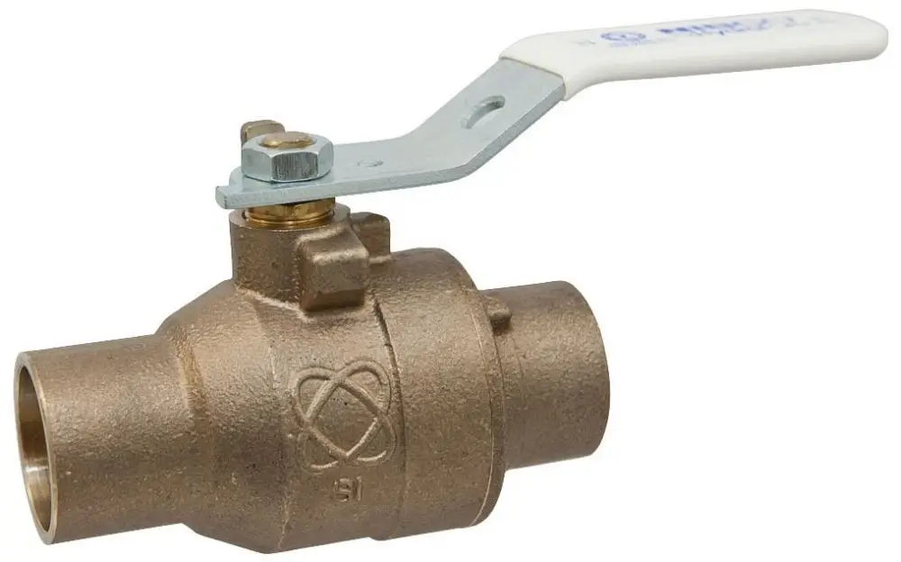 NIBCO #S-585-66-LF 3/4in Bronze Ball Valve Full Port Solder SS Trim - Lead Free