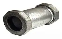 Wal-Rich #2560010 1-1/2" Galvanized Malleable Iron Compression Coupling Short