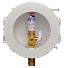 IPS #AB9200HA 1/2in Lead-Free Round Mini Ice Maker Outlet Box with Hammer Arrester Valve - Sweat