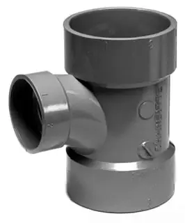 Charlotte Pipe #AW-401C 3in x 3in x 2in CPVC Sanitary Reducing Tee - Hub