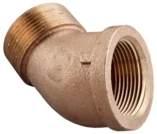 Merit Brass #XNL103A-16 1in Lead-Free Brass Street 45° Elbow
