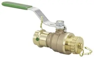 Viega #79875 1/2in ProPress x 3/4in Hose Bronze Ball Valve Full Port Zero Lead