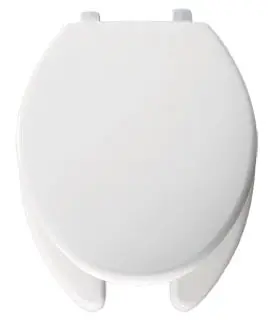 Church #7850TDG Elongated Open Front Plastic Toilet Seat with Cover - Heavy Duty