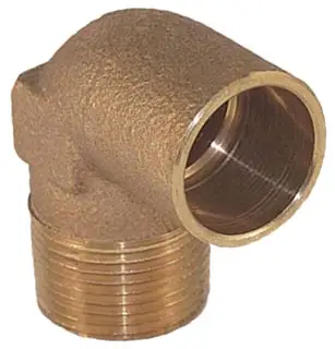 Elkhart #CAST4707-41X3/4 1" x 3/4" Leaded 90° Reducing Male Elbow CxM