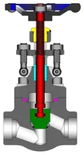 Powell #GL08TA58GB 1/4in Carbon Steel Globe Valve Class 800 OS&Y Bolted Bonnet - NPT