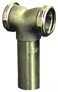 Wal-Rich #1509002 1-1/2" Rough Brass Twin Elbow Center Outlet