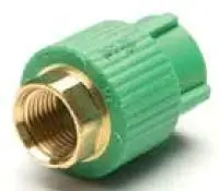 Aquatherm #0621117 1-1/2" x 1-1/4" PP-R to Brass Female NPT Hex Transition