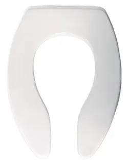 Bemis #1655CT White Open Front Plastic Toilet Seat STA-TITE System