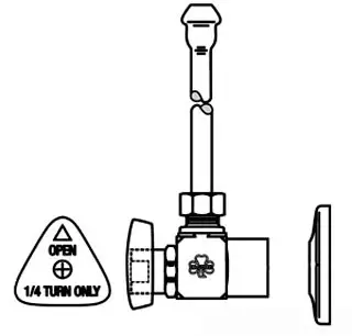 McGuire #LFBV2165 1/2in IPS x 3/8in OD Lead Free Quarter Turn Ball Valve