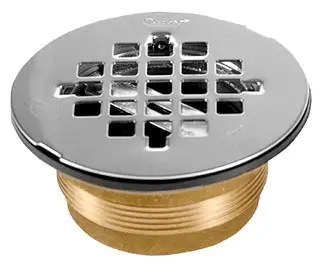 Oatey #42150 2in Brass No-Calk Shower Drain w/ Stainless Steel Strainer